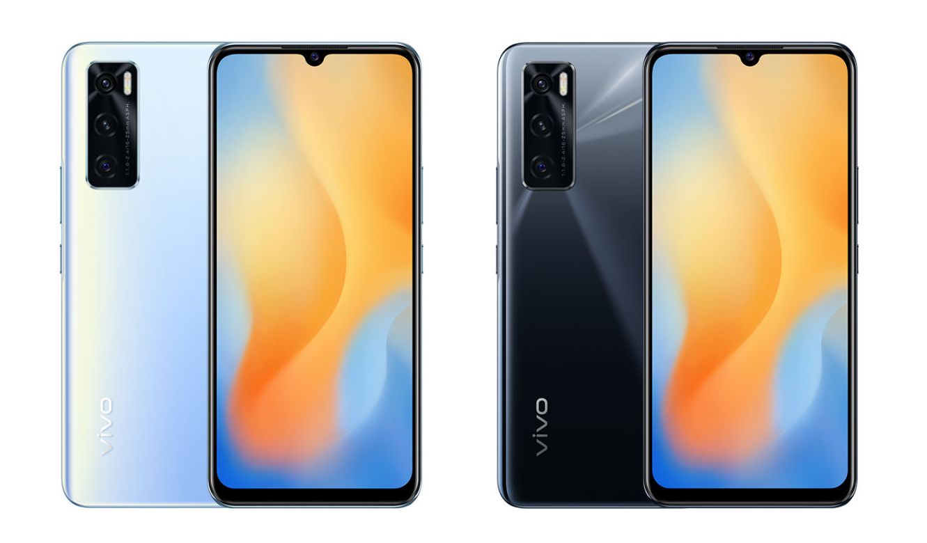 Vivo V20 SE in Oxygen Blue and and Gravity Black colors