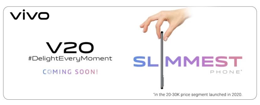 Vivo V20 price in India teased
