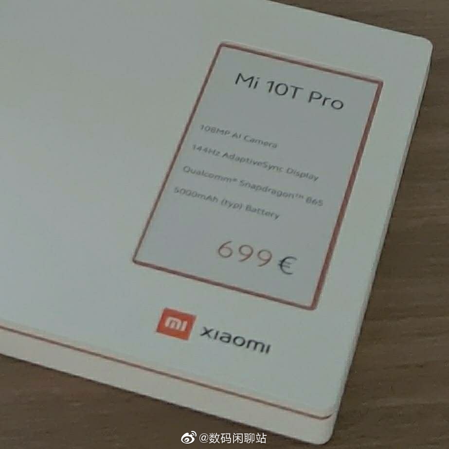 Xiaomi Mi 10T Pro Fiyat Sızıntısı