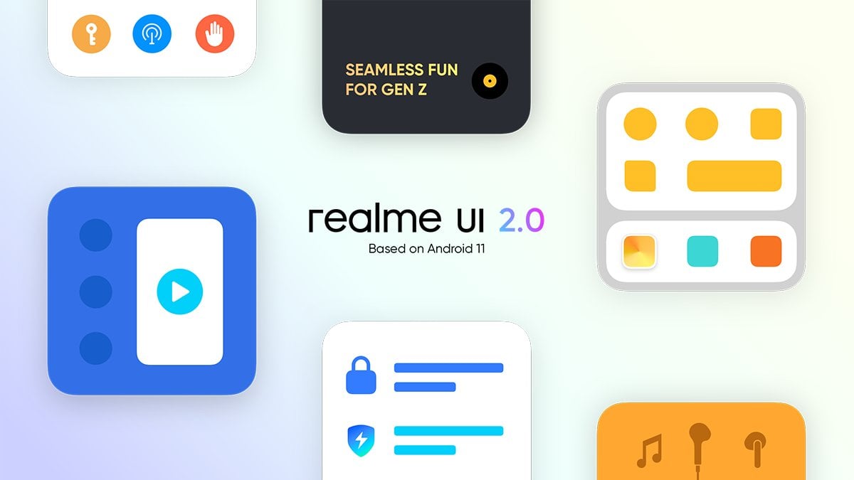 Logotipo de Realme UI 2.0 Android 11 destacado