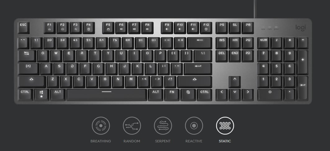 Logitech K845 Illuminated keyboard backlight