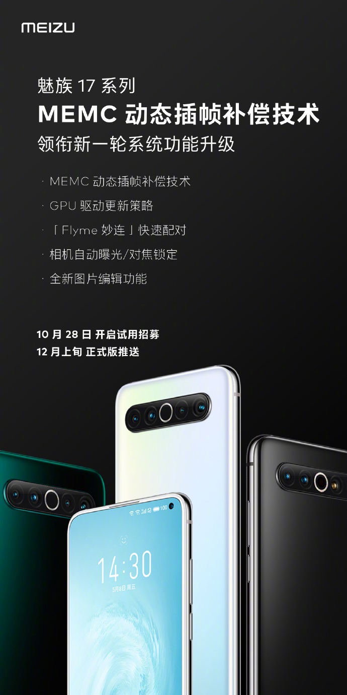 Meizu 17 Series MEMC Support