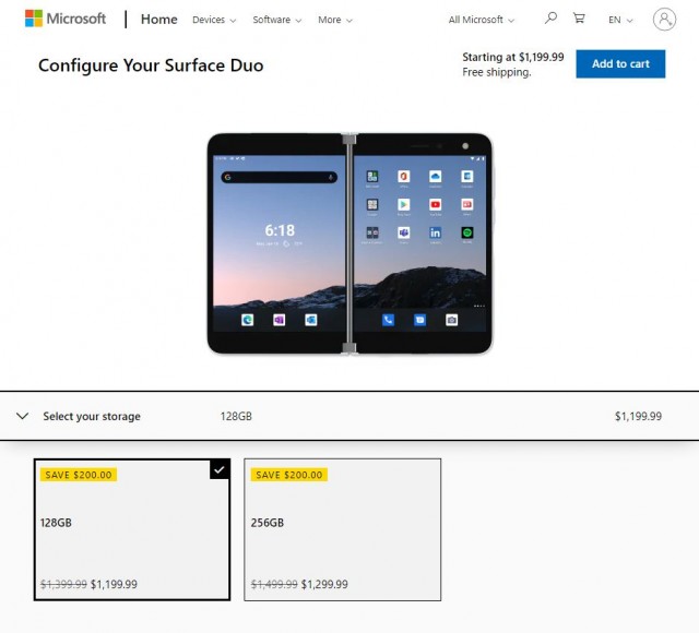 Microsoft Surface Duo price cut
