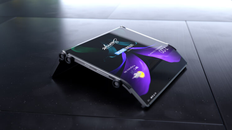 Samsung Display Outward Folding Foldable Smartphone Dual Fold Render 03