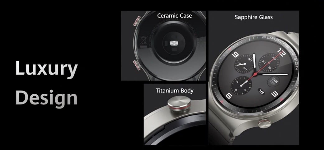 Huawei Watch GT2 Porsche Design with a Titanium/Sapphire glass build ...