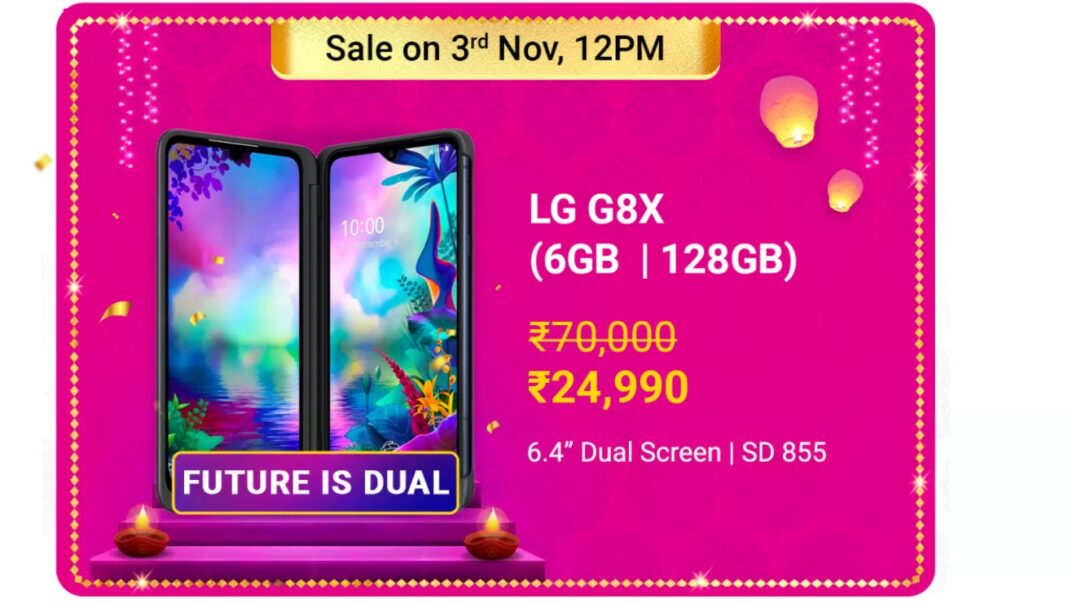 Flipkart's Big Diwali Sale will bring back the LG G8X Smartphone on