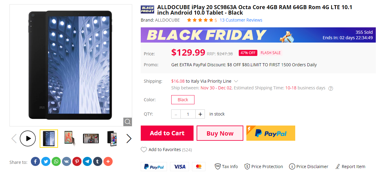 ALLDOCUBE iPlay 20 Tablet