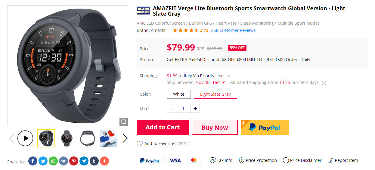 AMAZFIT Verge Lite deal