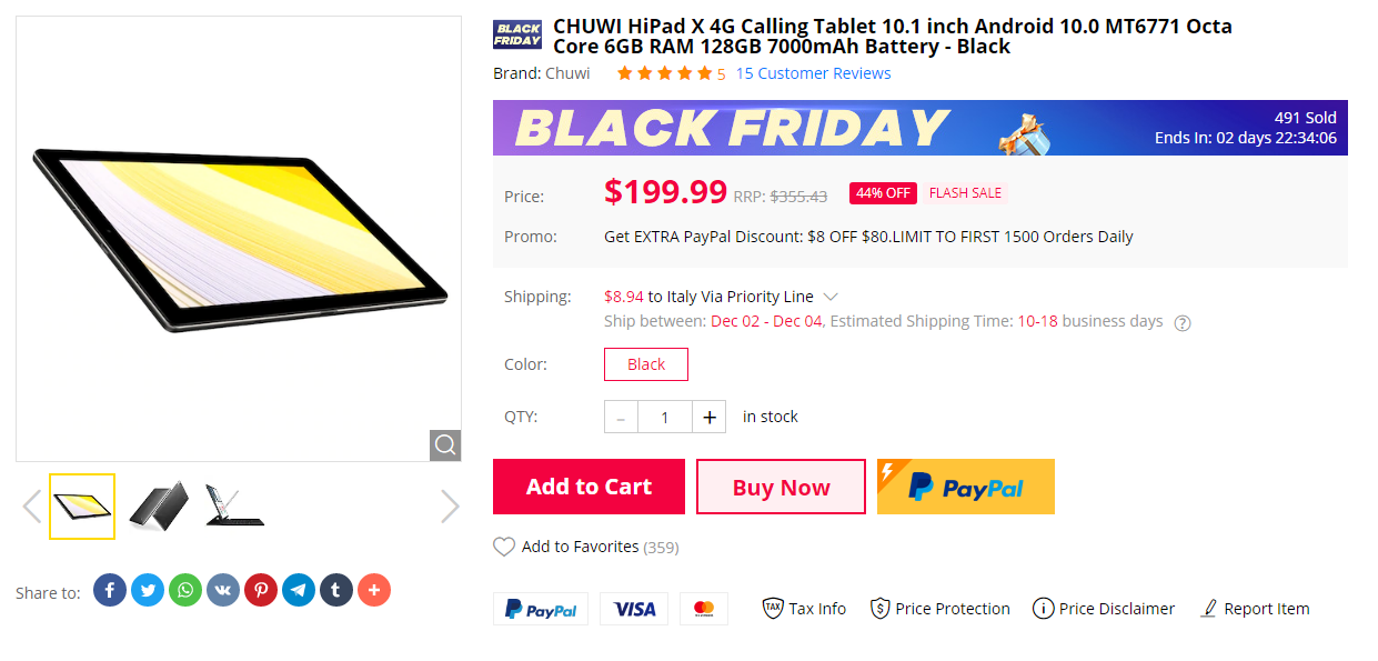 جهاز CHUWI HiPad X Tablet