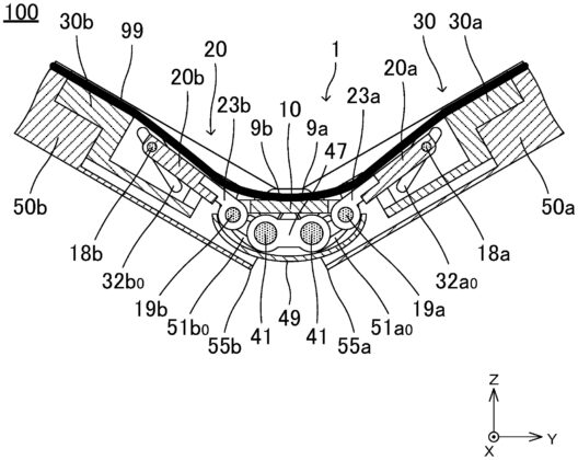 Huawei patents a complex hinge design for crease-free foldable smartphones 9 Huawei Complex Hinge Design Patent Crease-Free Foldable Smartphone 06