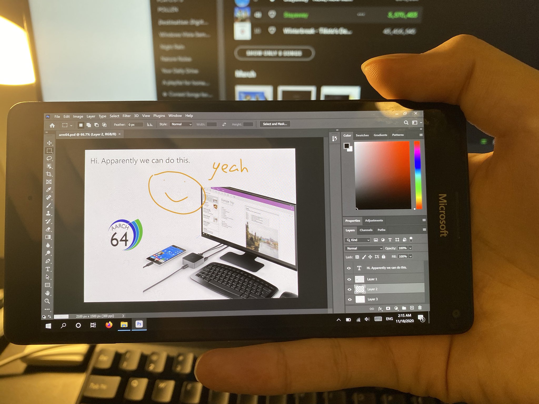 Photoshop Running on Lumia Smartphone