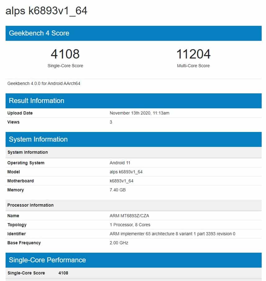 كشفت المواصفات الرئيسية عن مجموعة شرائح MediaTek MT6893 6nm المرتقبة