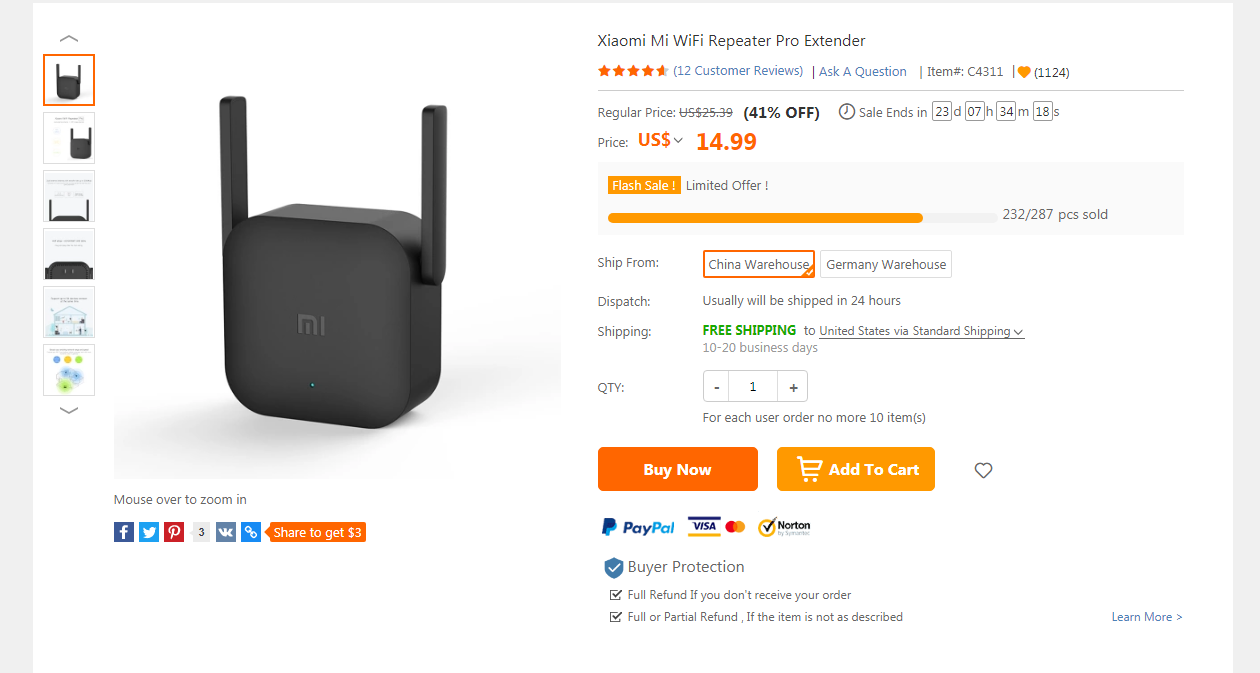 Xiaomi Mi Wifi Repeater Pro Extender 300mbps Wireless Signal Enhancement Network Ebay