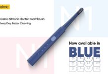 Realme N1 Sonic Electric Toothbrush now available in Blue; replaceable heads still not available online Realme N1 Sonic Toothbrush Blue