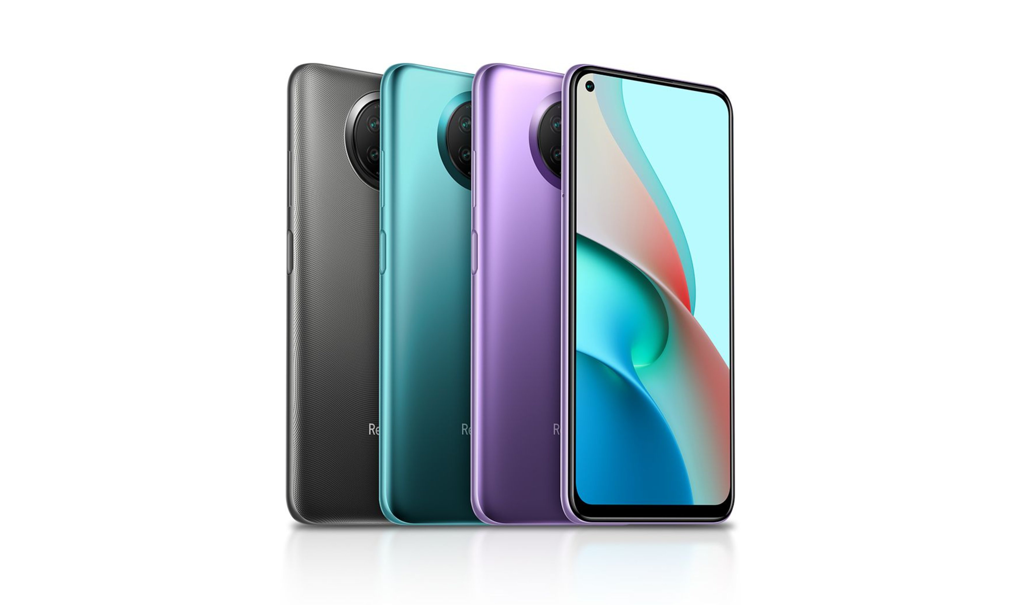 Redmi Note 9 5G Todos los colores en primer plano