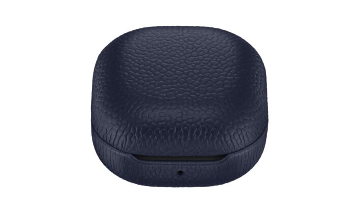 Samsung Galaxy Buds Live Official Leather Case Navy Closed