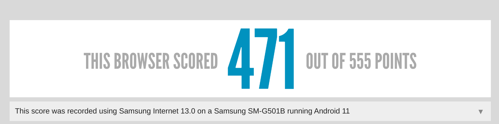 Samsung SM-G501B Galaxy Xcover 5 HTML5TEST