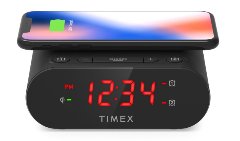 ساعة تنبيه Timex مع الشحن اللاسلكي