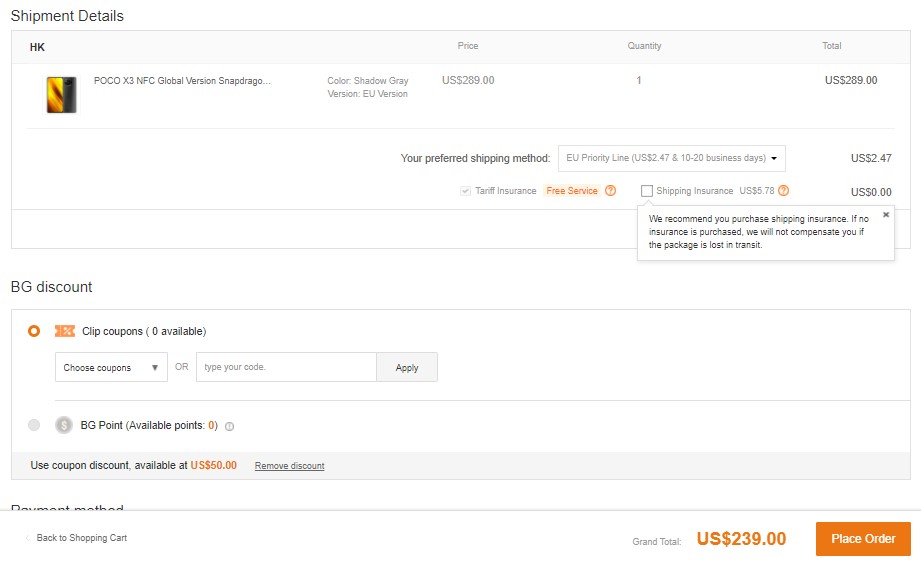 Poco x3 aliexpress coupon