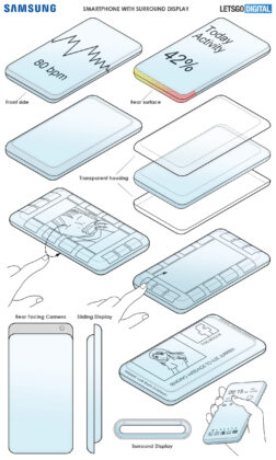 Samsung patents an all-display Smartphone with Transparent housing and Sliding cameras 4 Samsung All-Display Smartphone Patent