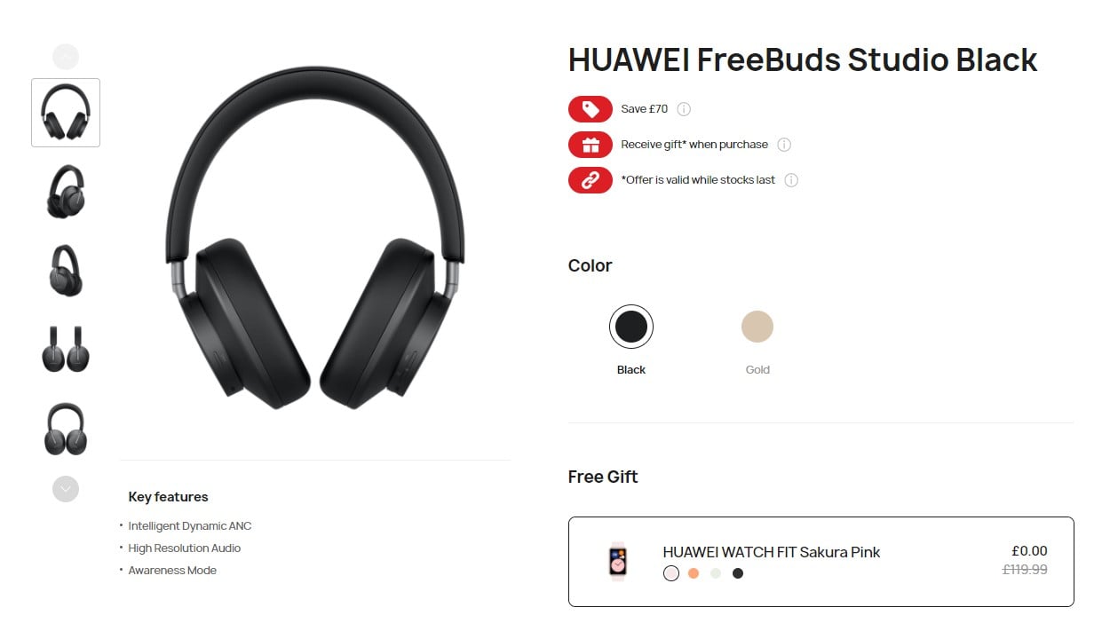 Huawei FreeBuds Studio UK deal