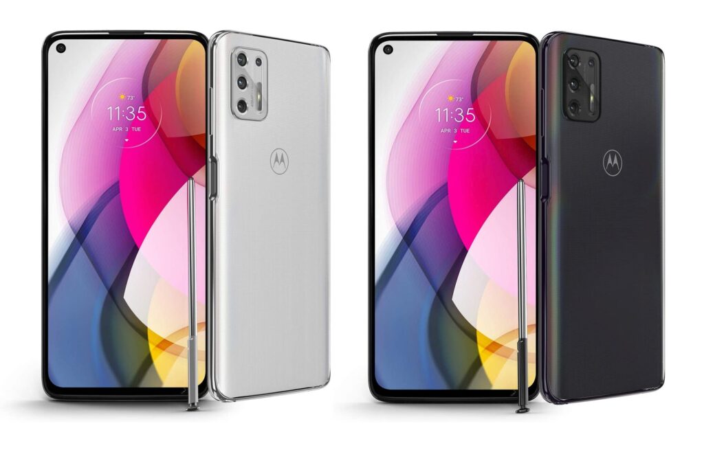 Moto G Stylus (2021) pricing, renders, and specs appear in Amazon