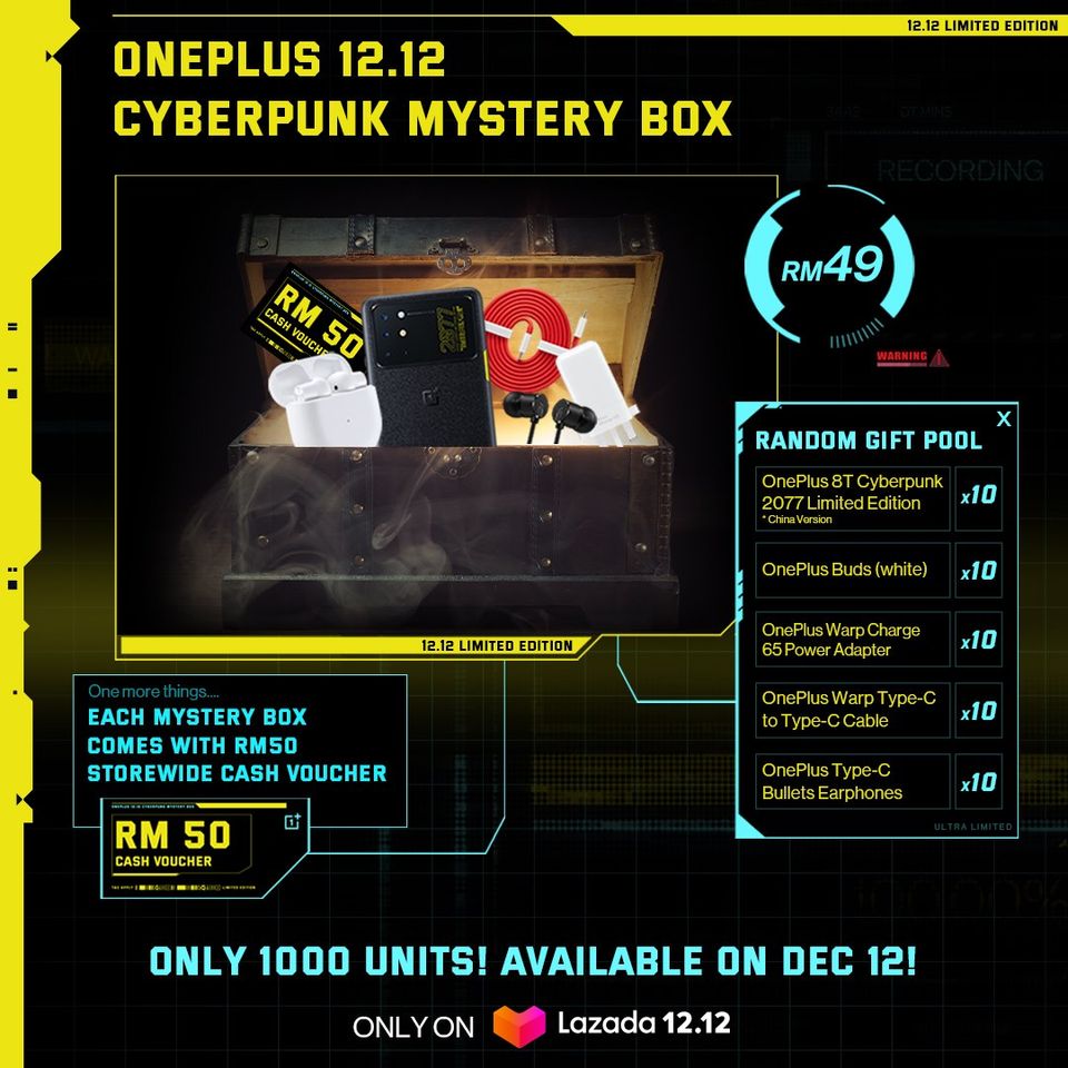 OnePlus 12.12 Cyberpunk Mystery Box Lazada Malaysia