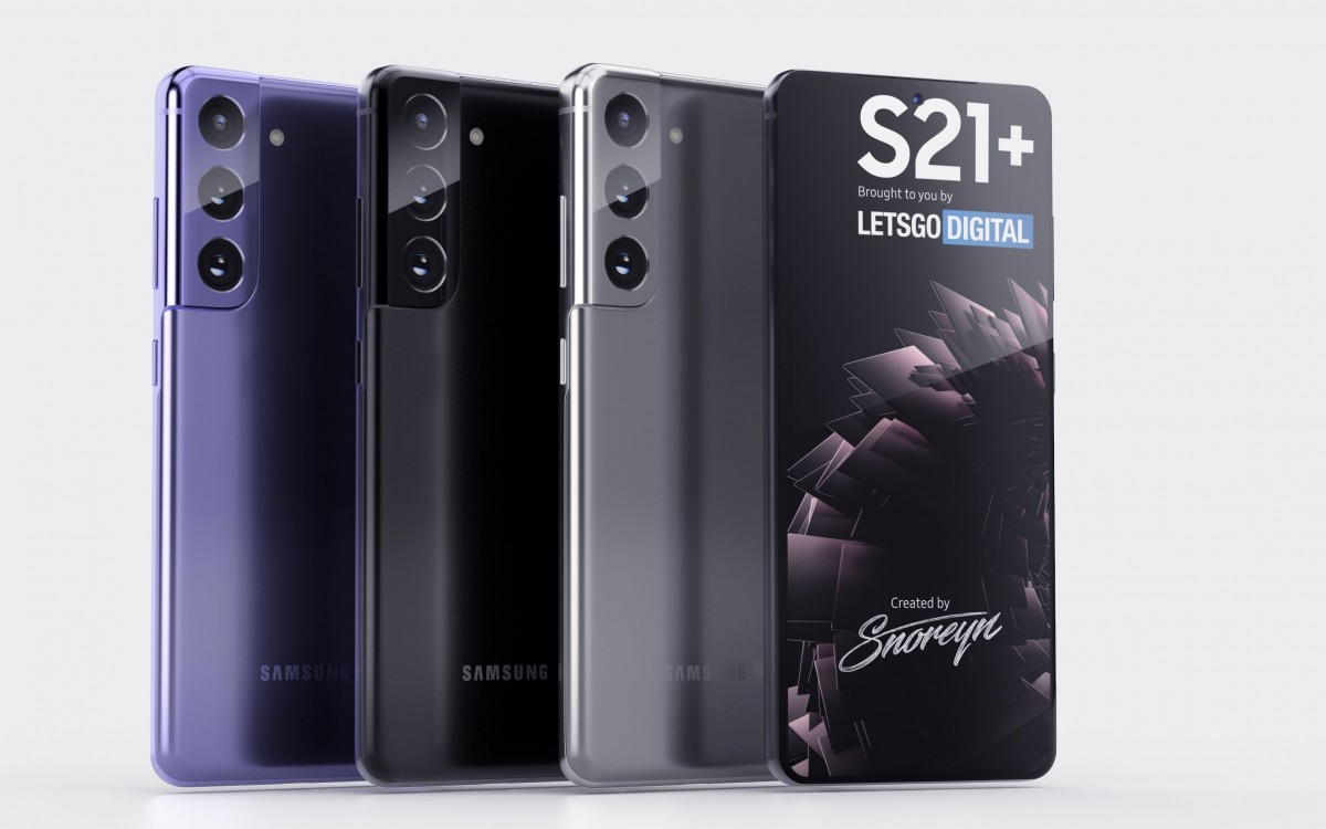 Samsung Galaxy S21+ 5G render by Letsgodigital