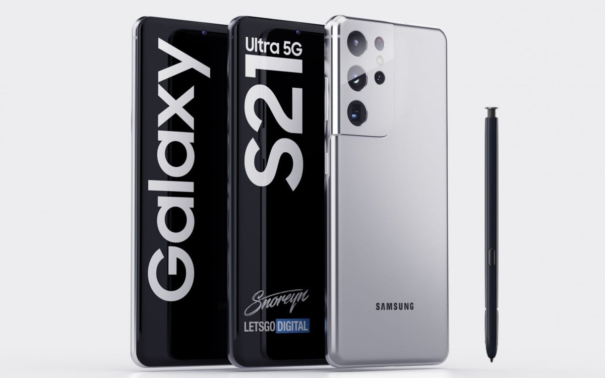 Samsung Galaxy S21 Ultra 5G render por Letsgodigital