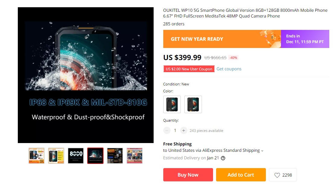 Oukitel WP10 Aliexpress