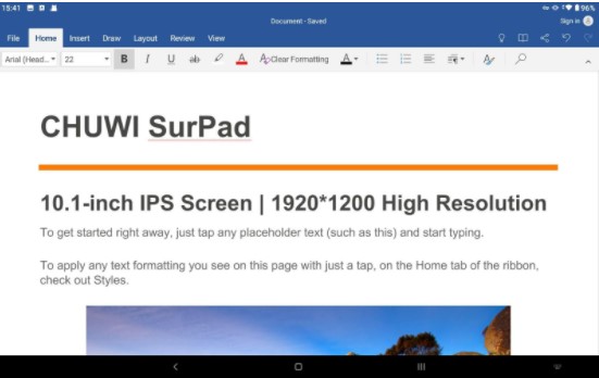 يعمل Chuwi SurPad Android Tablet بشكل جيد في اختبار الأداء
