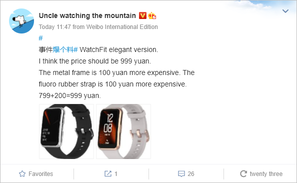 Huawei Watch Fit Edición Elegance