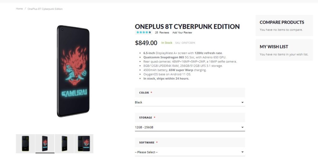 Af storm Dental Hysterisk morsom OnePlus 8T Cyberpunk 2077 Edition goes for sale on Giztop – Droid News