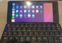 Cosmo Communicator running Ubuntu Touch operating system surface online Cosmo Communicator Ubuntu Touch