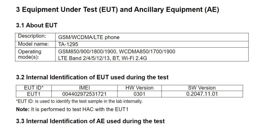 Nokia TA-1295 Flip Phone FCC