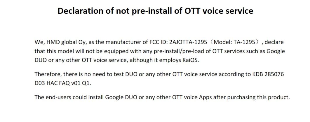 Nokia TA-1295 Flip Phone FCC