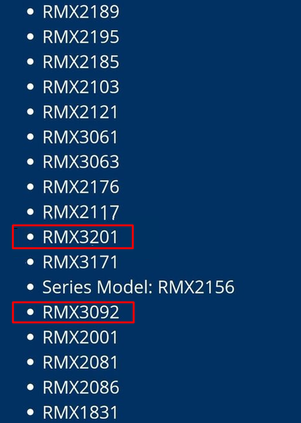 Realme RMX3092 and RMX3201 BIS certified