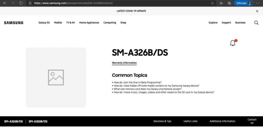 Samsung Galaxy A32, A52, F62, and SM-E025F bag BIS certifications 4 Samsung-Galaxy-A32-5G-Support-Page-IE-1068x534