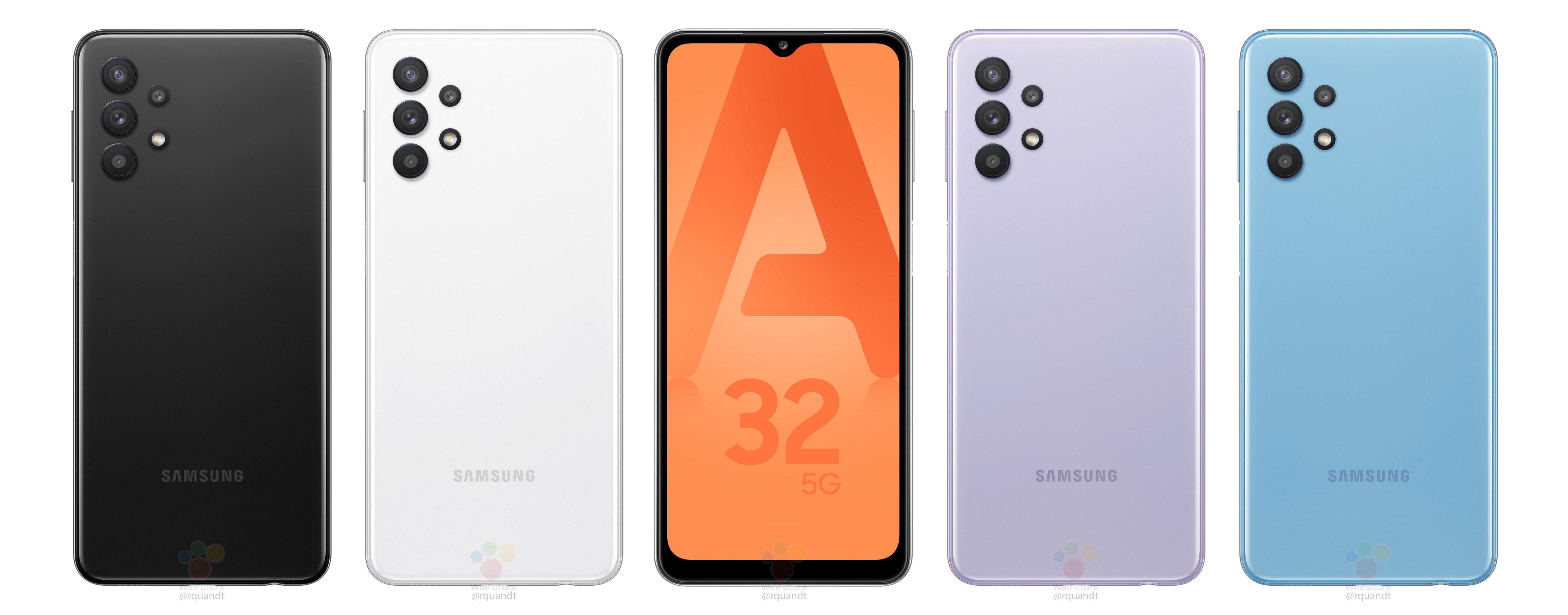 Se filtraron versiones oficiales del Samsung Galaxy A32 5G para revelar un impresionante diseño trasero -