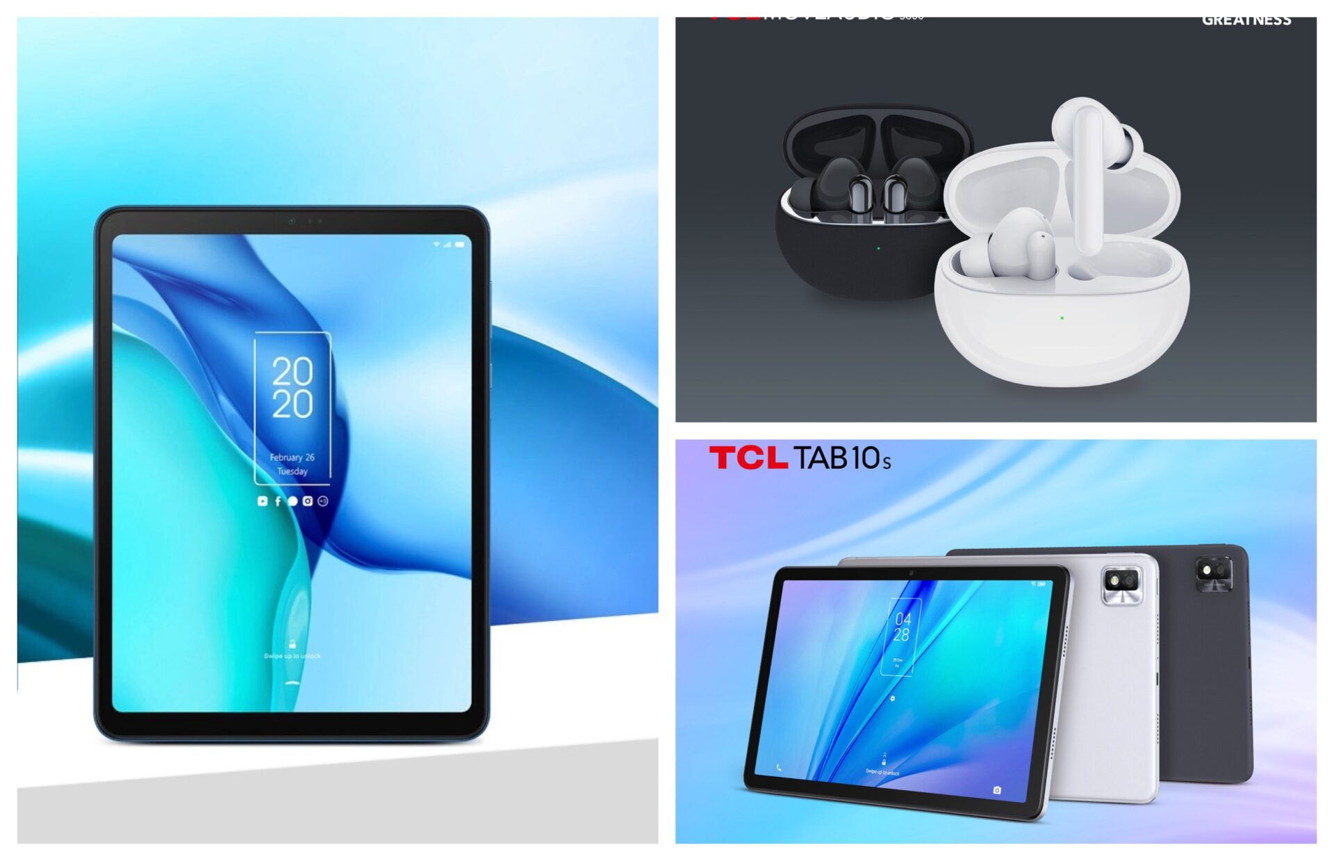 TCL announces NXTPAPER, TAB 10s tablets and MOVEAUDIO S600 TWS at CES ...
