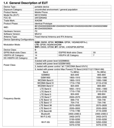 Xiaomi Mi 11 Lite FCC