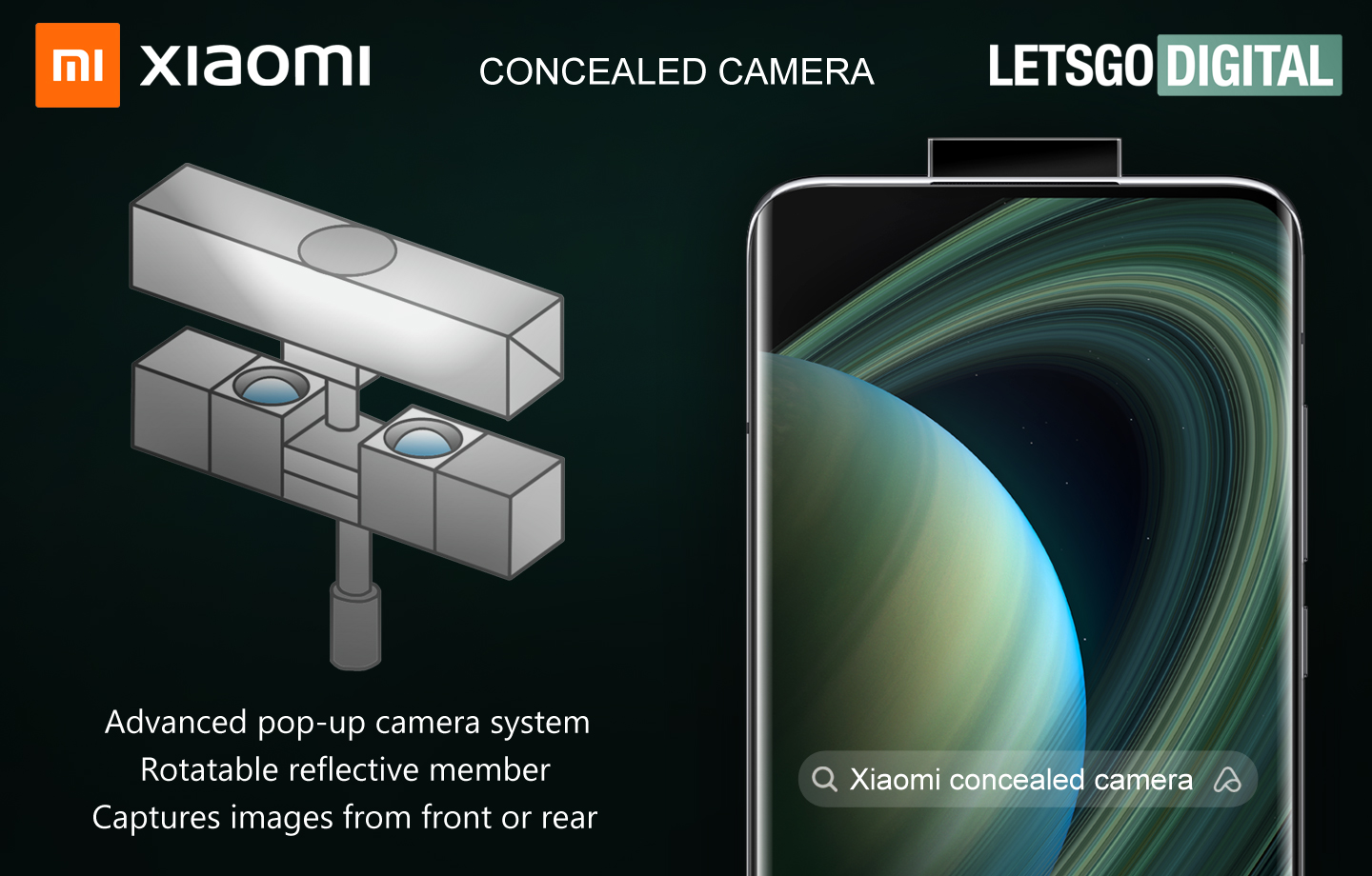 Xiaomi Pop-up Camera With Reflective Mirror Patent