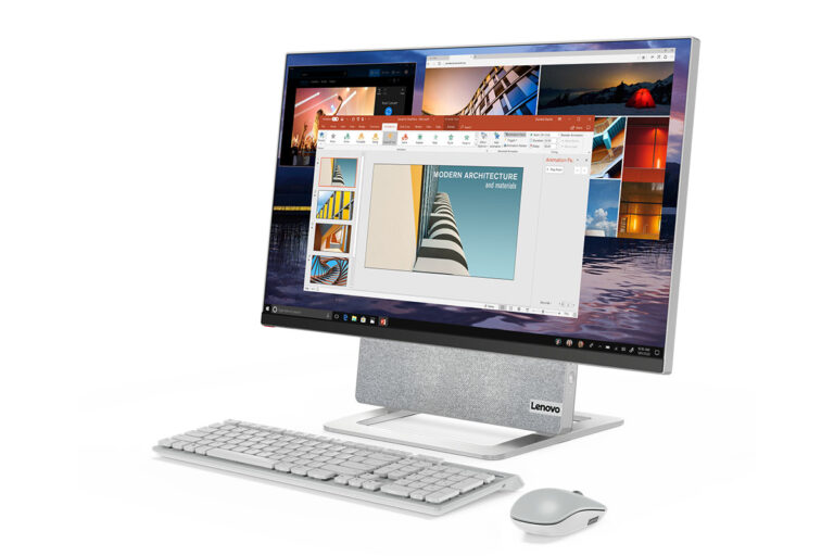 Lenovo Yoga AIO 7 desktop with 27-inch 4K display, Ryzen 7 5800H ...