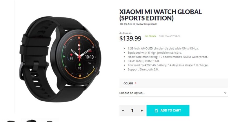mi smartwatch global version