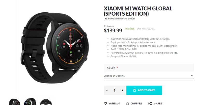 xiaomi mi watch global