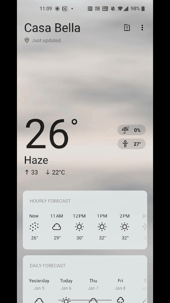 Top 5 OxygenOS 11 Features launched in 2020 19 weather oos11