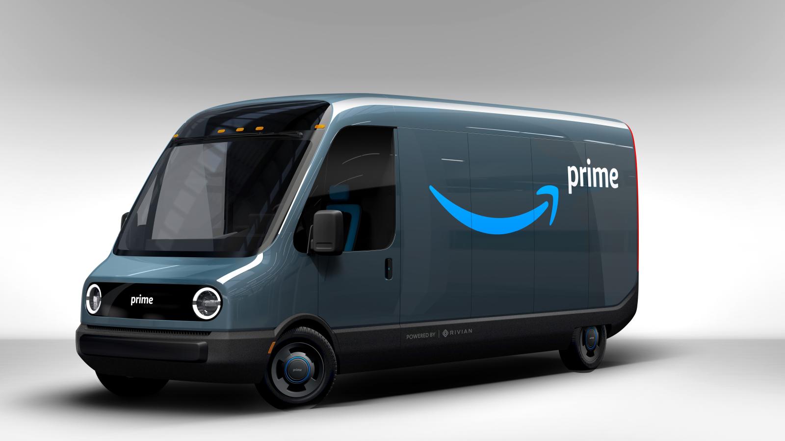 Amazon Rivian Electric Delivery Vehicle