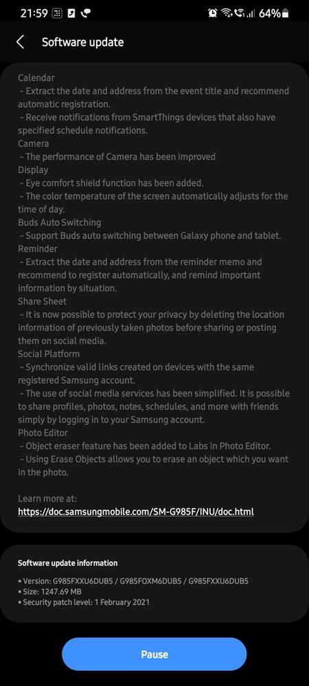 Samsung Galaxy S20 gets the eSIM functionality with the One UI 3.1 ...