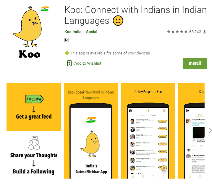 Koo India S Latest Social Media Platform Is A Koopy Of Twitter Gizmochina