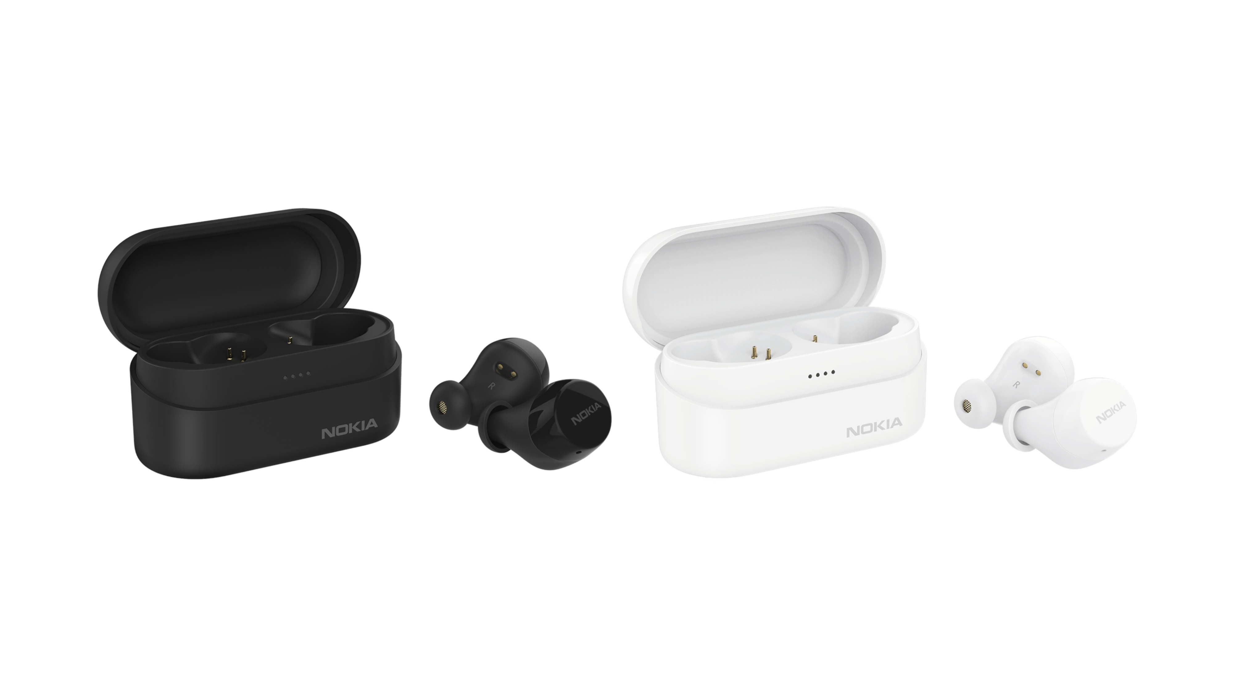 Nokia Power Earbuds Lite BH-405 Charcoal Snow en primer plano